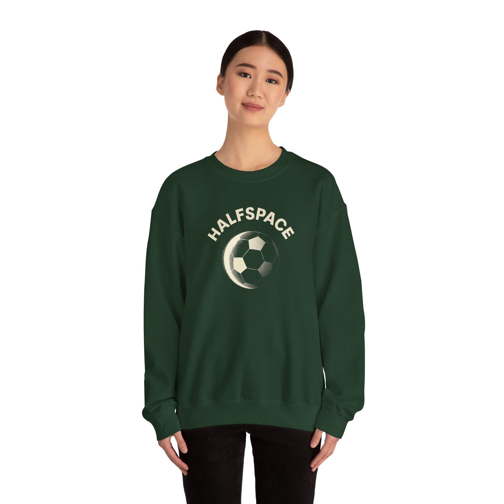 Soccer Moon Embroidered Crewneck Sweatshirt | Vintage Athletic Style