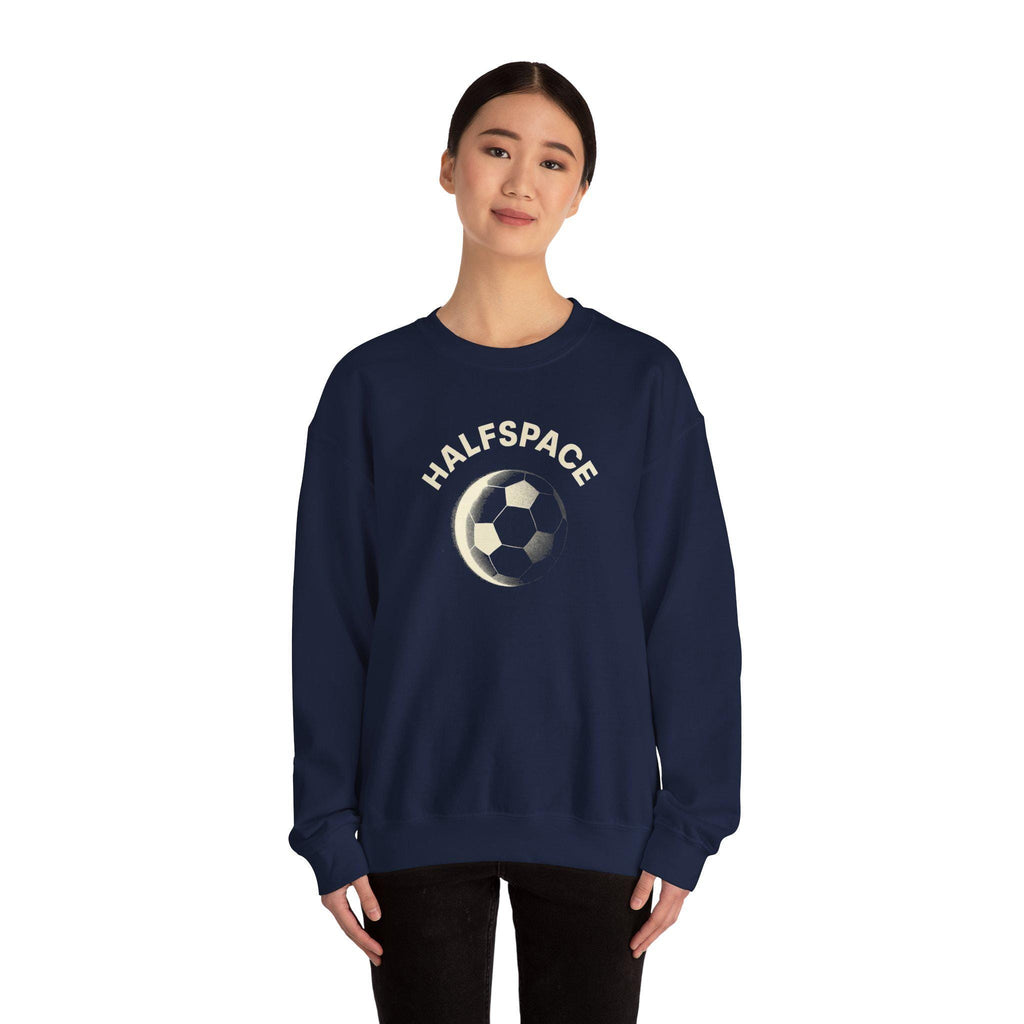 Soccer Moon Embroidered Crewneck Sweatshirt | Vintage Athletic Style
