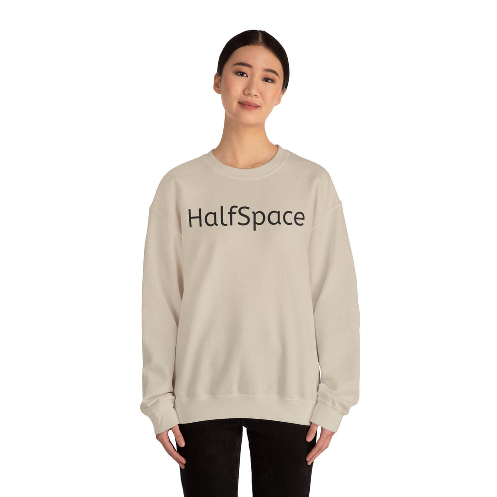 Minimal Streetwear Sweatshirt | HalfSpace Studio Logo | Unisex Football Style | Clean Urban Sweatshirt