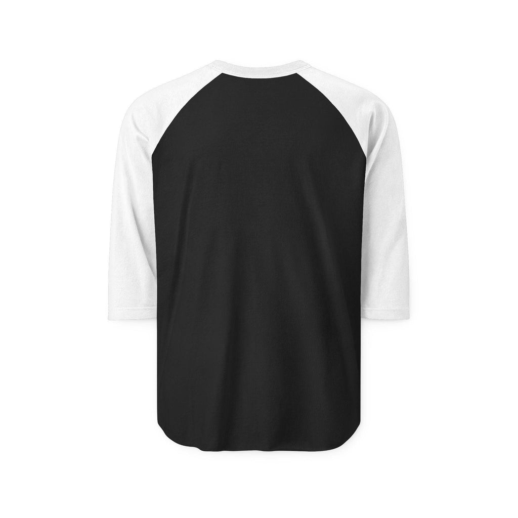 Raglan Shirt | Black Body White Contrast Sleeves, 3/4 Length Unisex Tee
