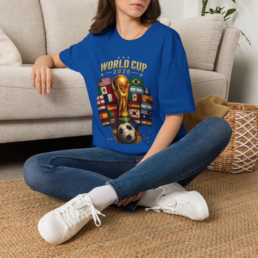 World Cup 2026 Trophy and Flags T-Shirt | Soccer Tournament Tee | Football/Soccer Fans