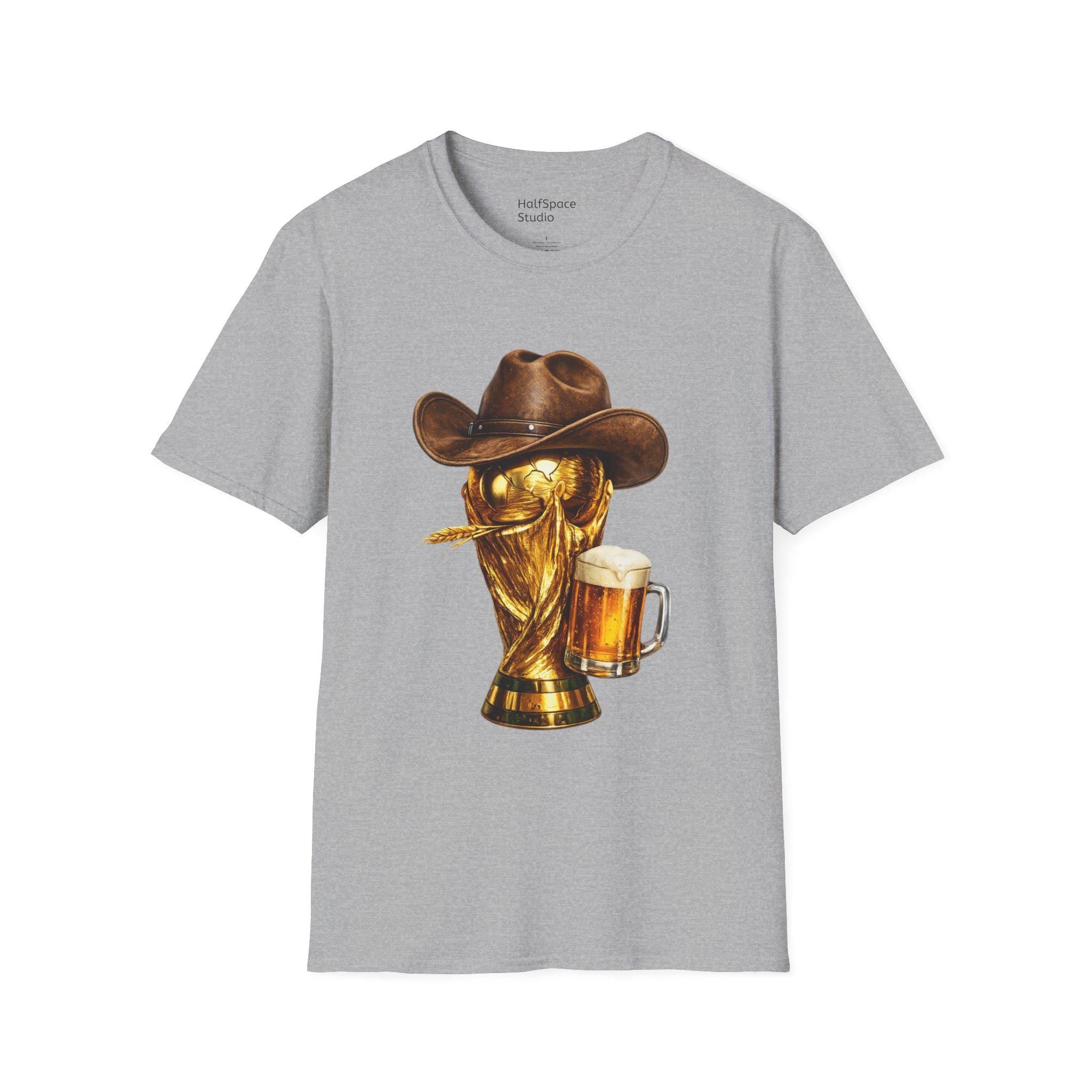 Cowboy Soccer Beer T-Shirt | Western Trophy Graphic Tee