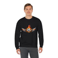 Flaming Soccer Ball Wings sweatshirt | Sports Graphic Crewneck | Minimal Streetwear