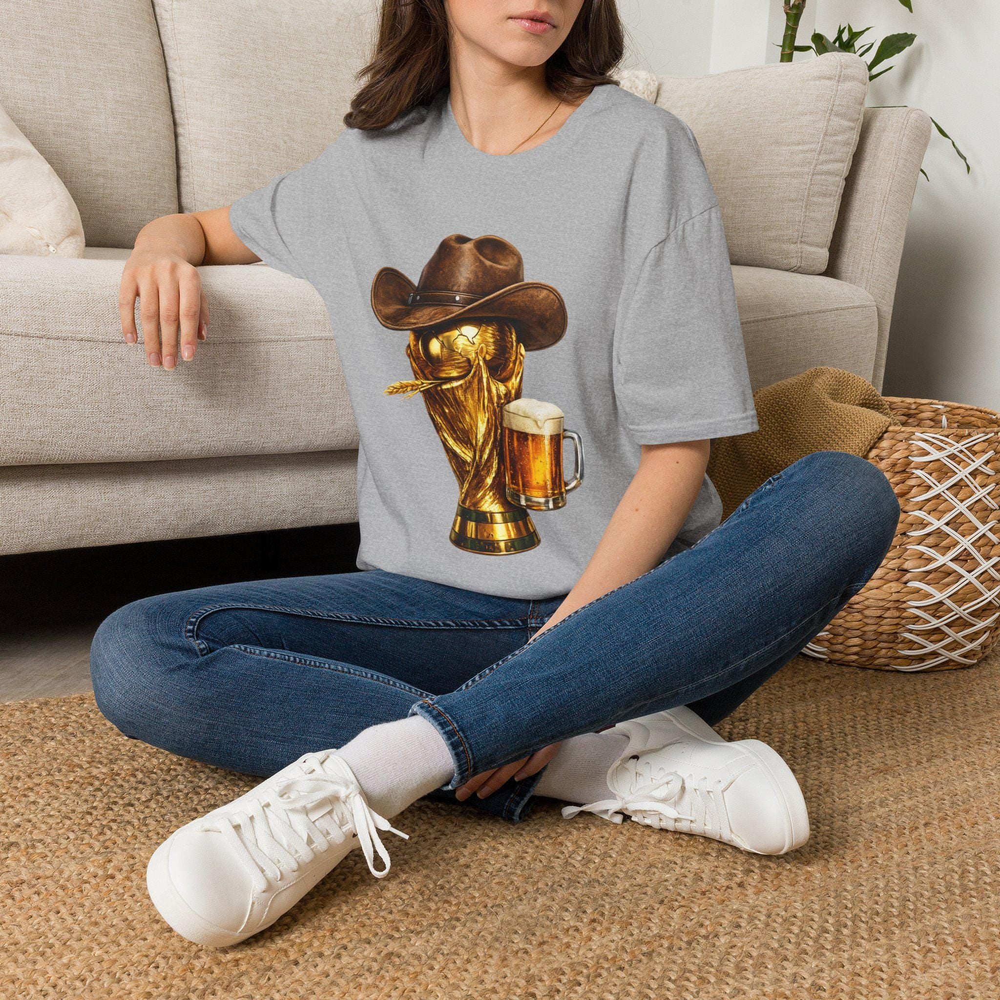 Cowboy Soccer Beer T-Shirt | Western Trophy Graphic Tee