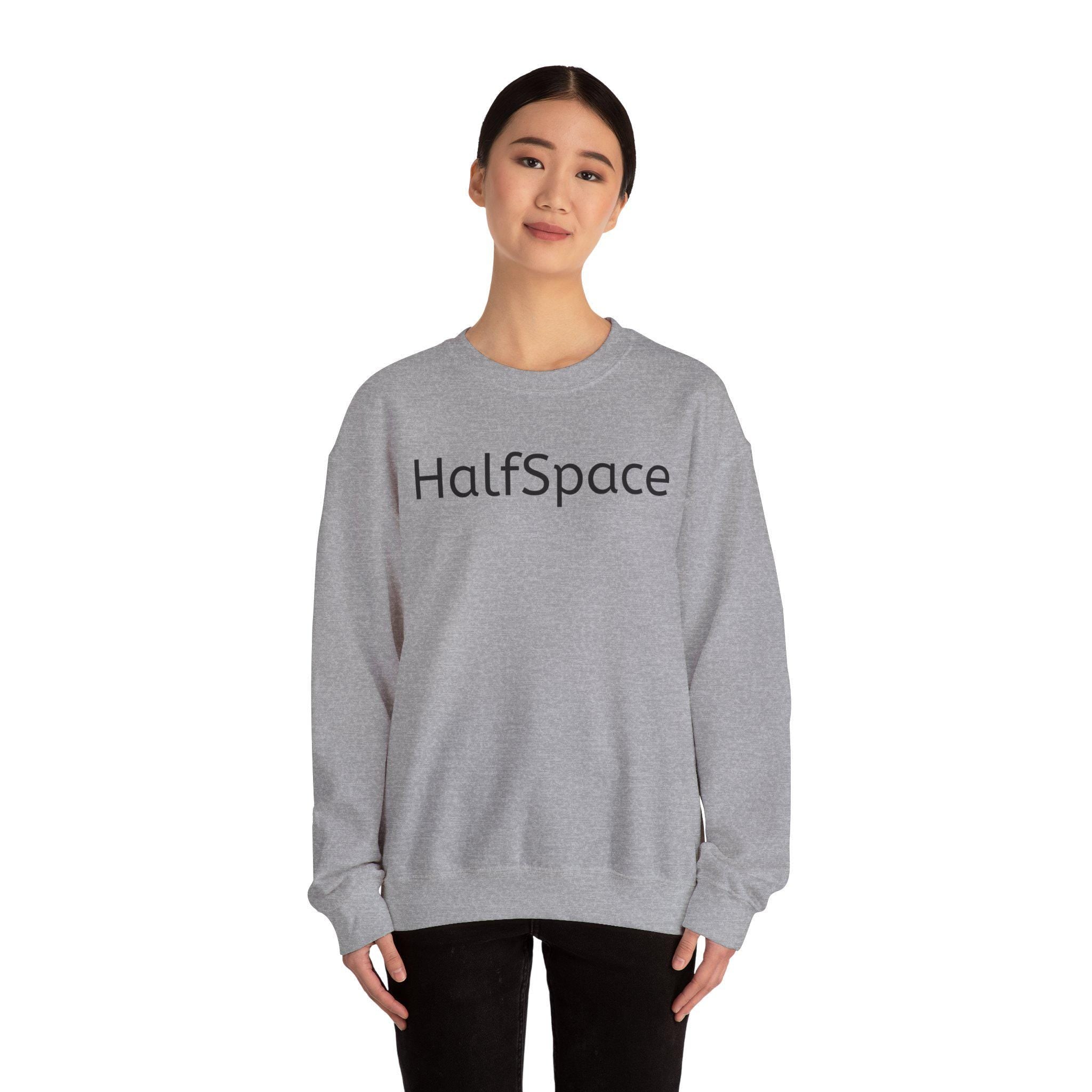 Minimal Streetwear Sweatshirt | HalfSpace Studio Logo | Unisex Football Style | Clean Urban Sweatshirt