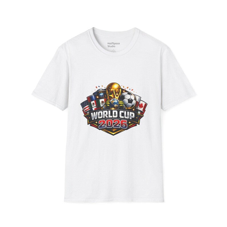 World Cup 2026 Soccer T-Shirt | Trophy, Flags, Ball | Streetwear Soccer Fan Apparel