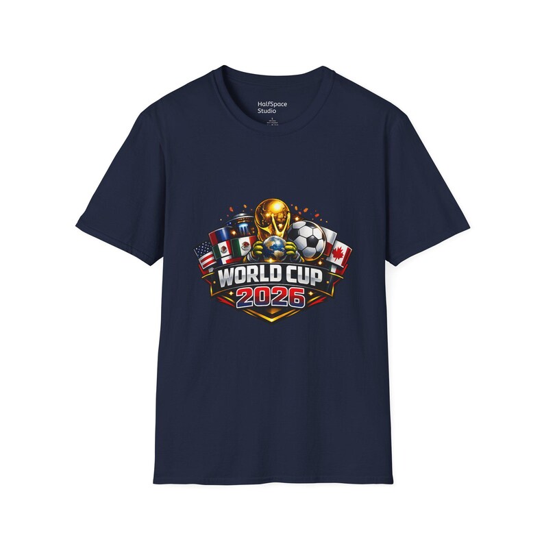 World Cup 2026 Soccer T-Shirt | Trophy, Flags, Ball | Streetwear Soccer Fan Apparel