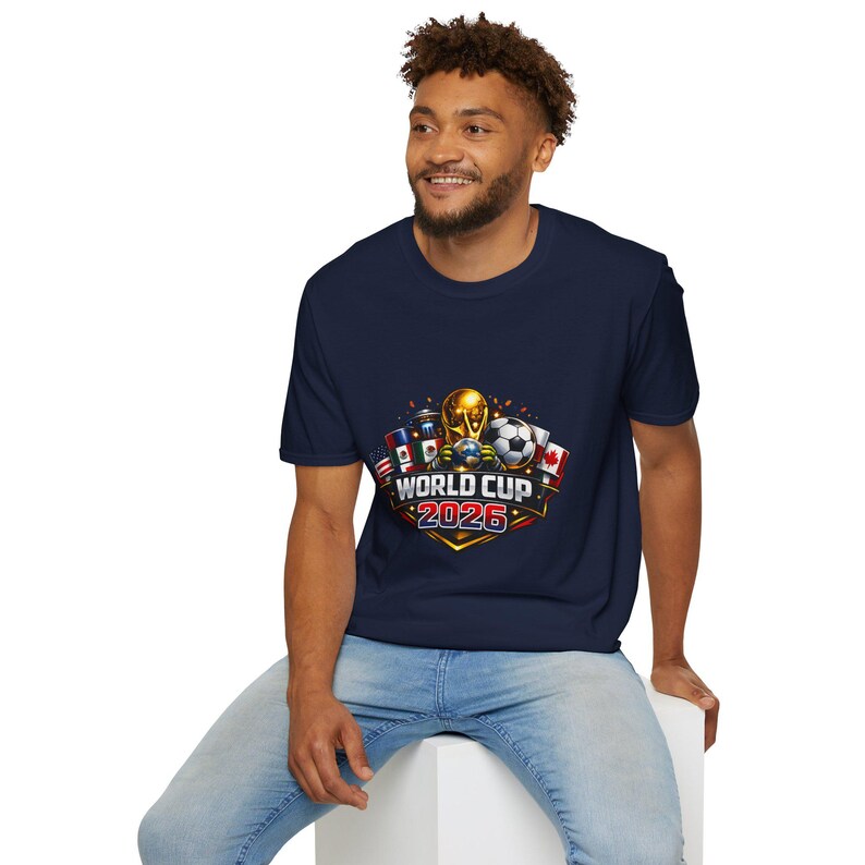 World Cup 2026 Soccer T-Shirt | Trophy, Flags, Ball | Streetwear Soccer Fan Apparel