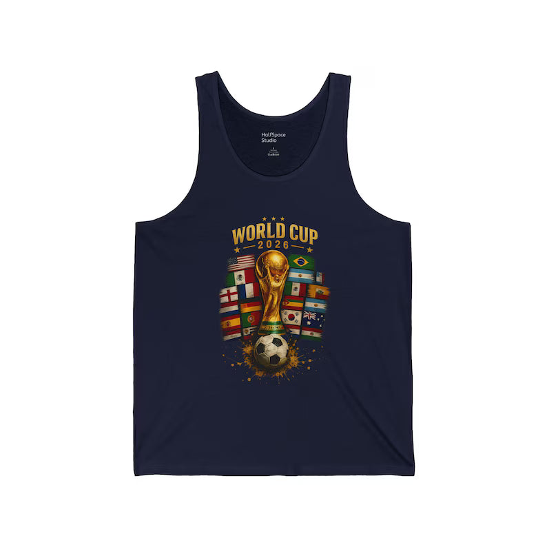 World Cup 2026 Trophy Soccer Tank Top | Football Fan Apparel| HalfSpaceStudio Branding