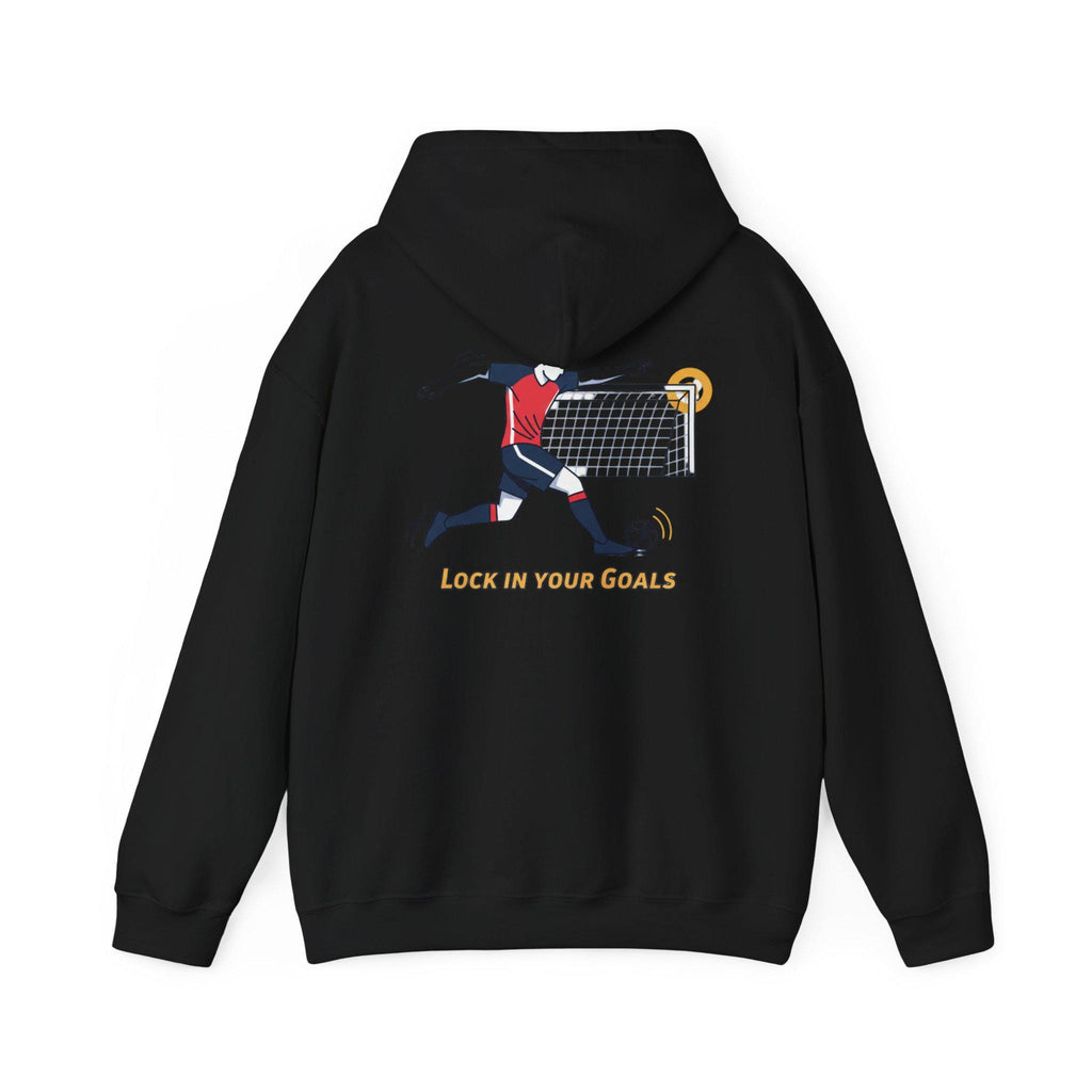 Soccer Striker Graphic Hoodie | Lock In Your Goals | Soccer Player Illustration