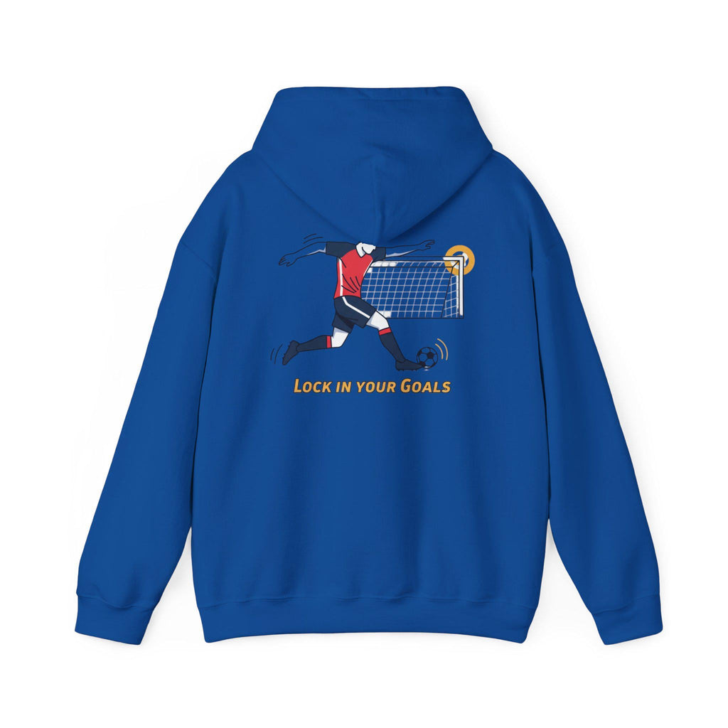 Soccer Striker Graphic Hoodie | Lock In Your Goals | Soccer Player Illustration