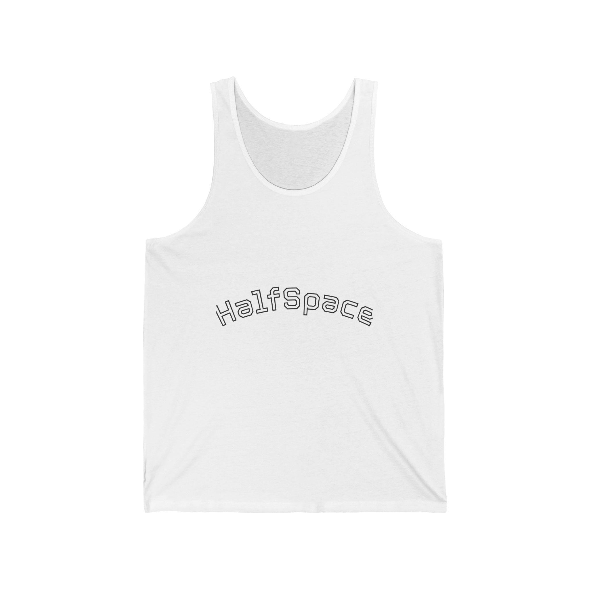 HalfSpace arched text Tank Top | Minimal Typography Athletic Tank