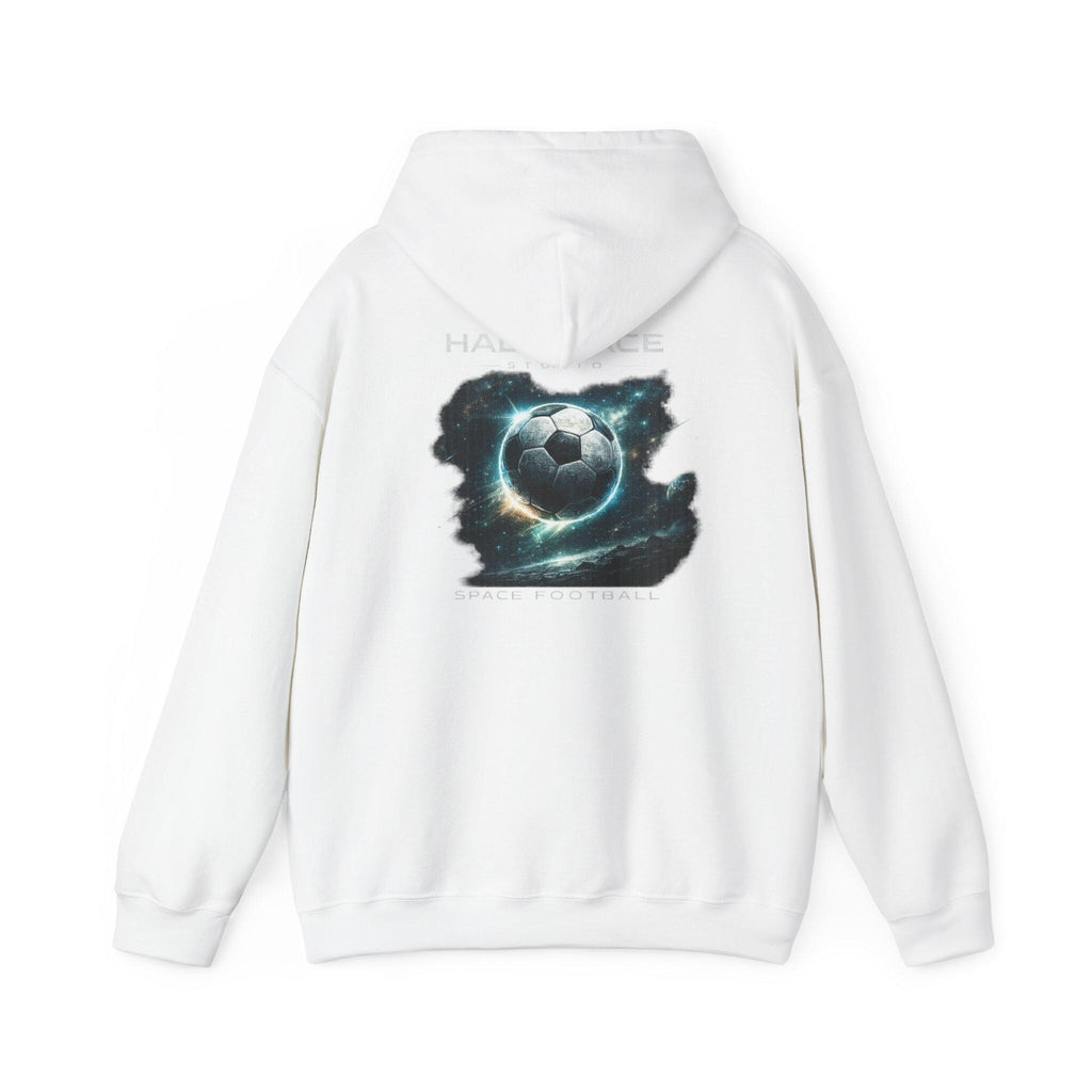Cosmic Soccer Planet Hoodie | Space Football Illustration-HalfSpace Studio