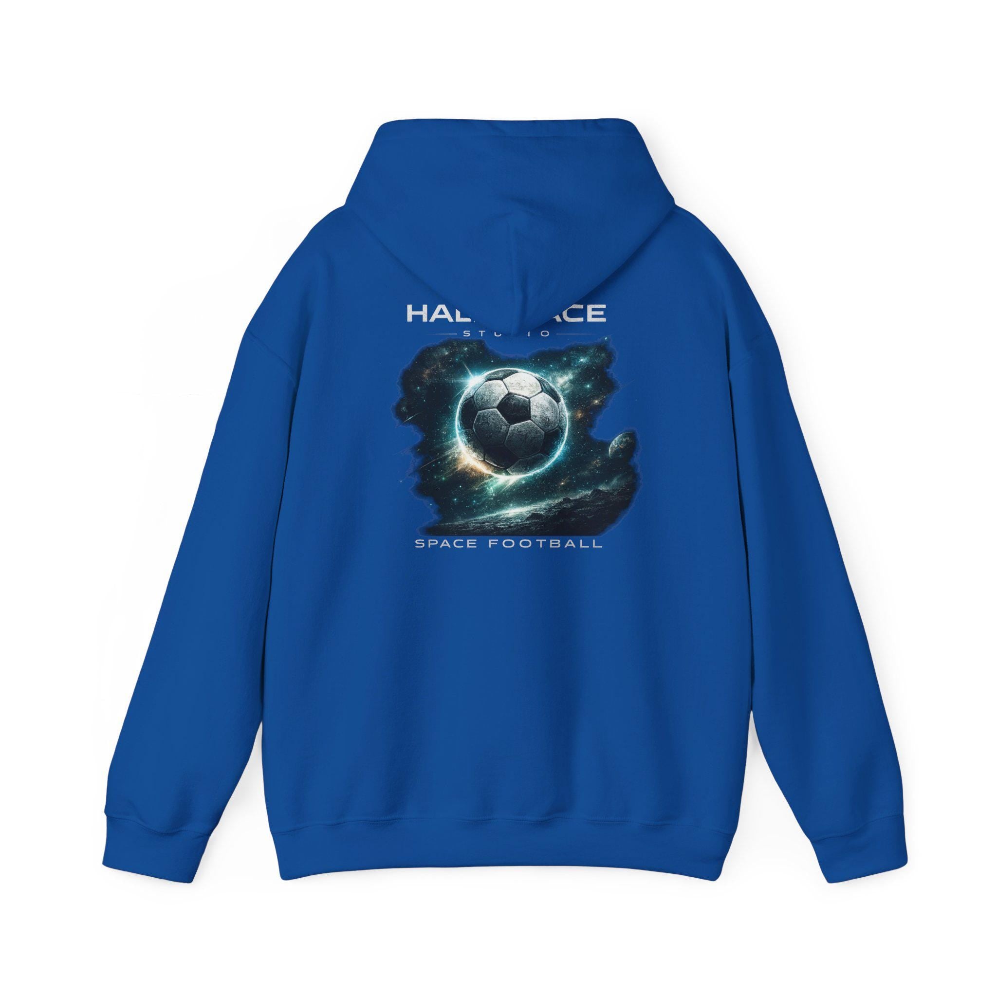 Cosmic Soccer Planet Hoodie | Space Football Illustration-HalfSpace Studio
