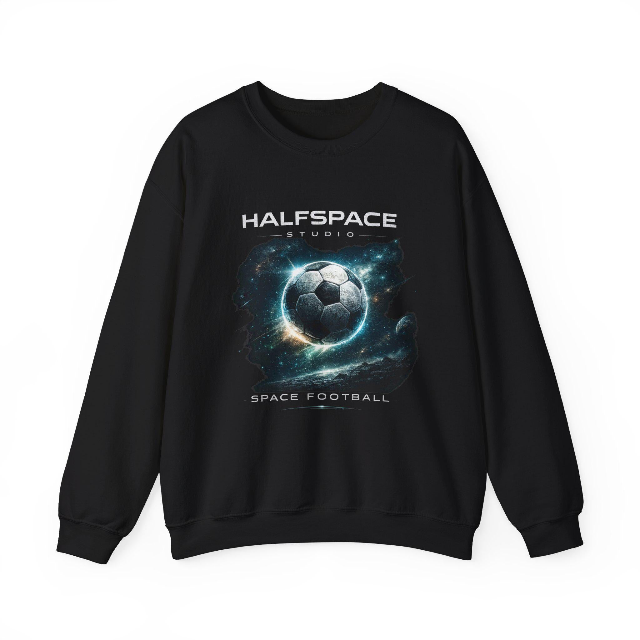 Galactic Soccer Ball Crewneck Sweatshirt | Space Football Graphic