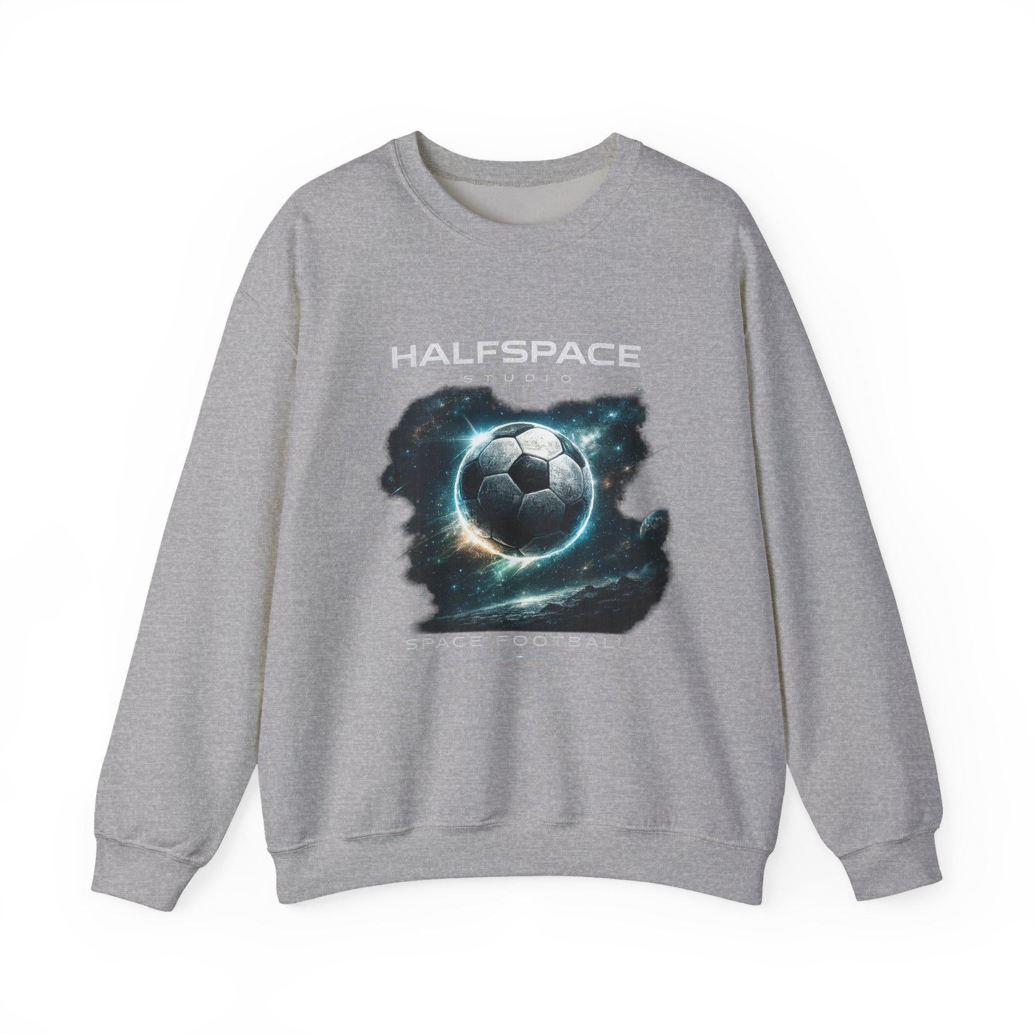Galactic Soccer Ball Crewneck Sweatshirt | Space Football Graphic