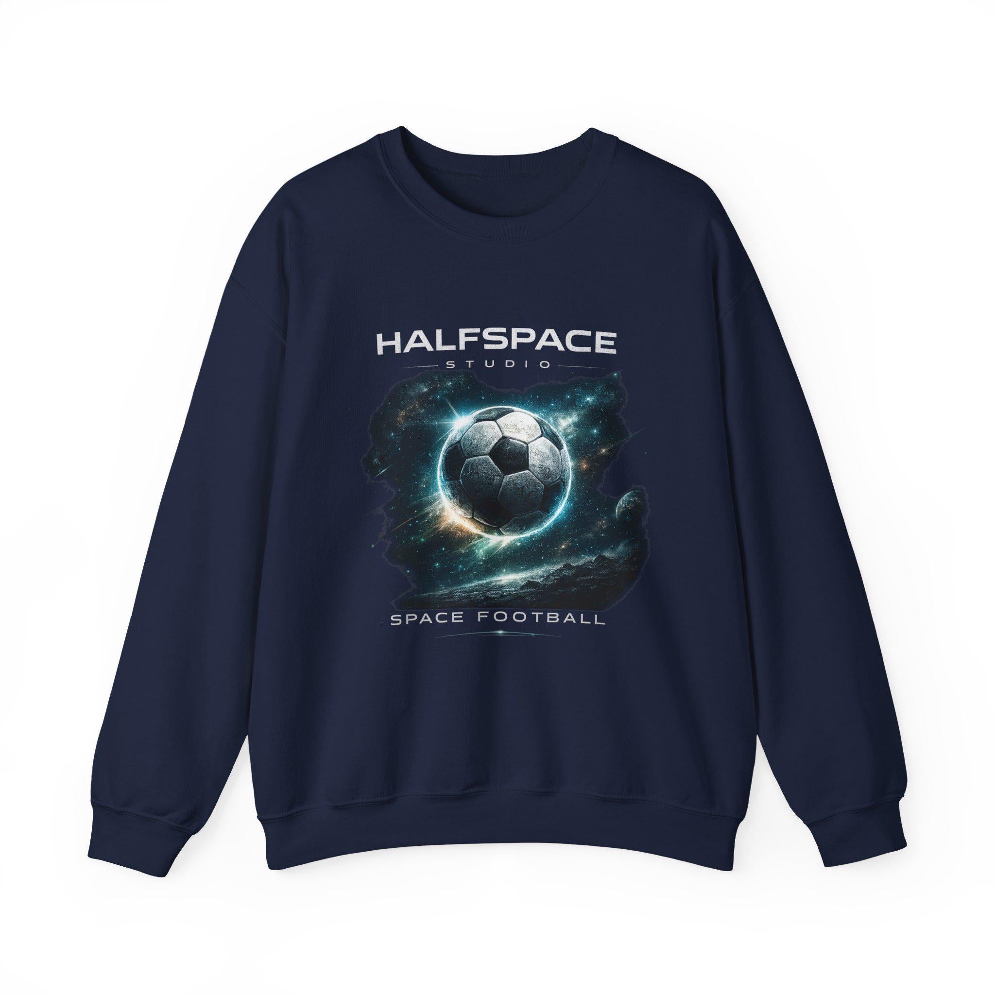 Galactic Soccer Ball Crewneck Sweatshirt | Space Football Graphic