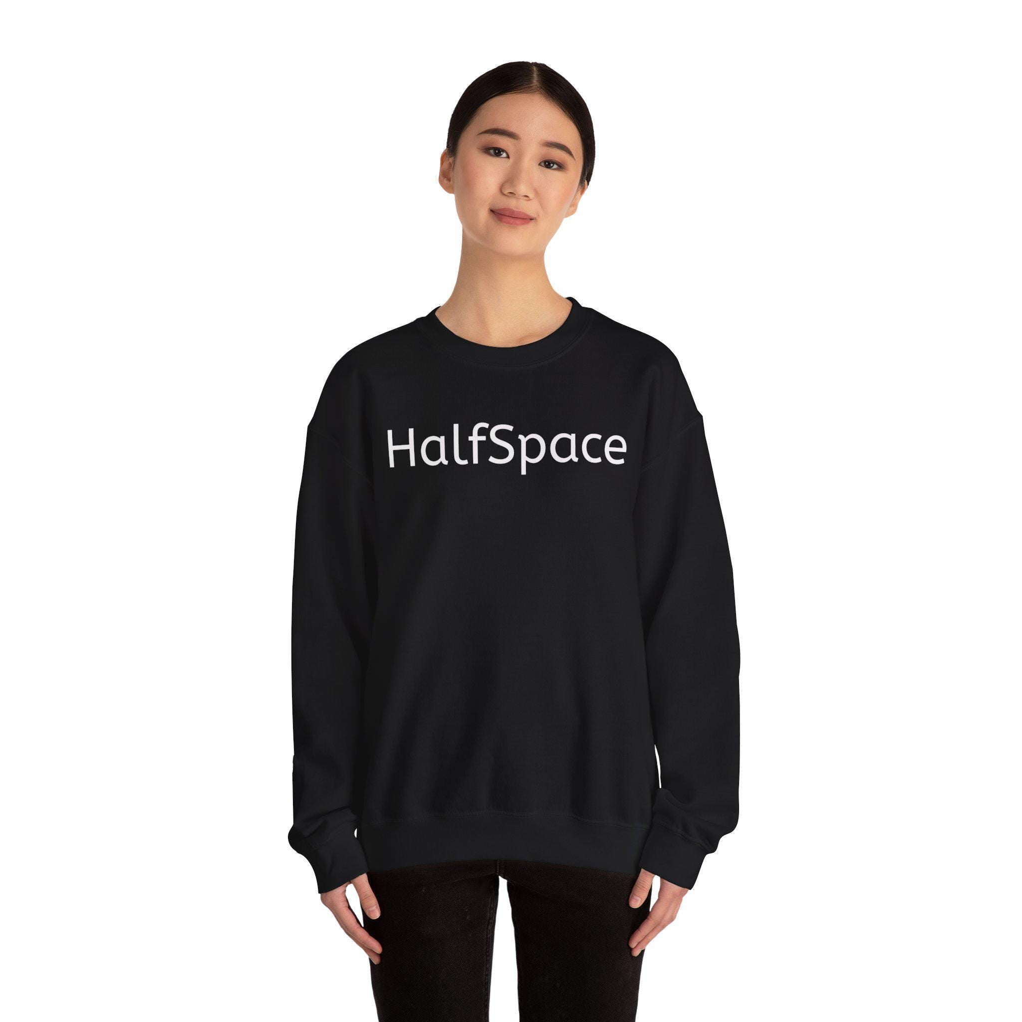 Minimal Streetwear Sweatshirt | HalfSpace Studio Logo | Unisex Football Style | Clean Urban Sweatshirt