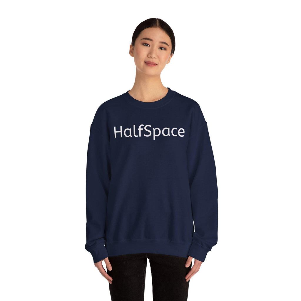 Minimal Streetwear Sweatshirt | HalfSpace Studio Logo | Unisex Football Style | Clean Urban Sweatshirt