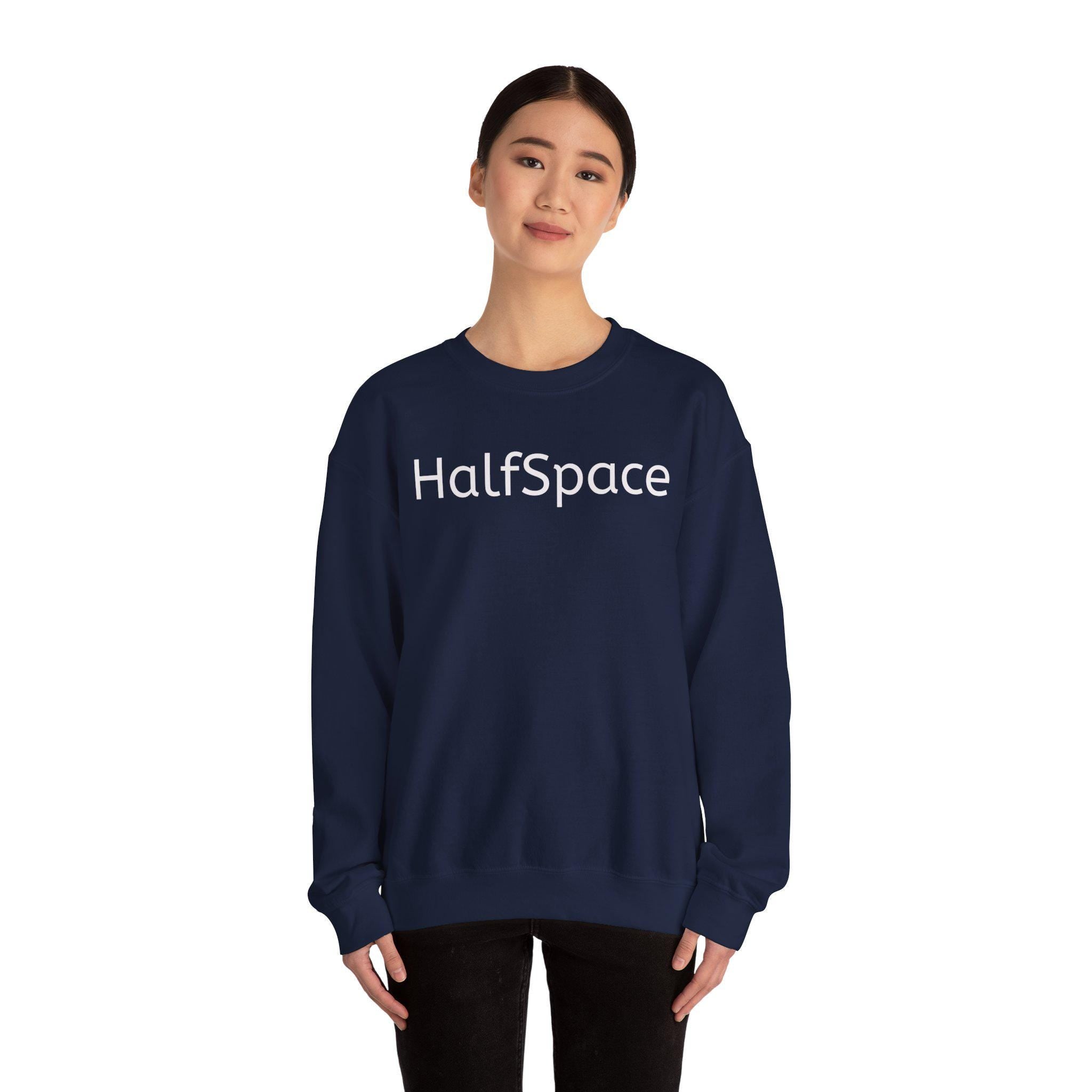 Minimal Streetwear Sweatshirt | HalfSpace Studio Logo | Unisex Football Style | Clean Urban Sweatshirt