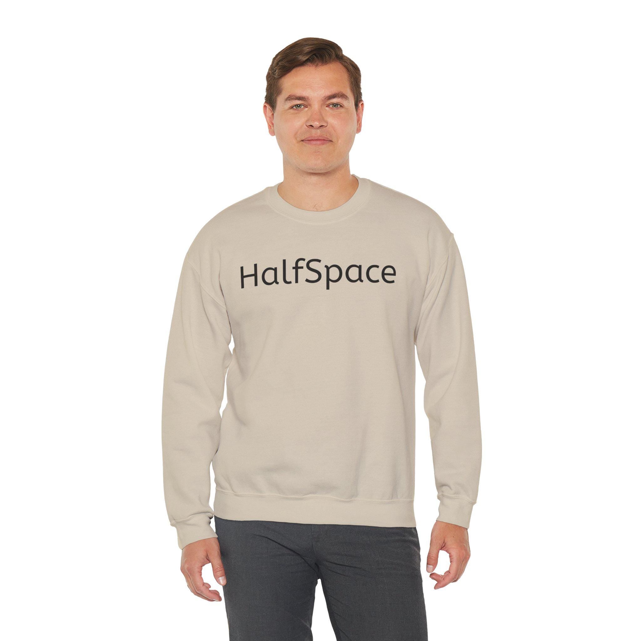 Minimal Streetwear Sweatshirt | HalfSpace Studio Logo | Unisex Football Style | Clean Urban Sweatshirt