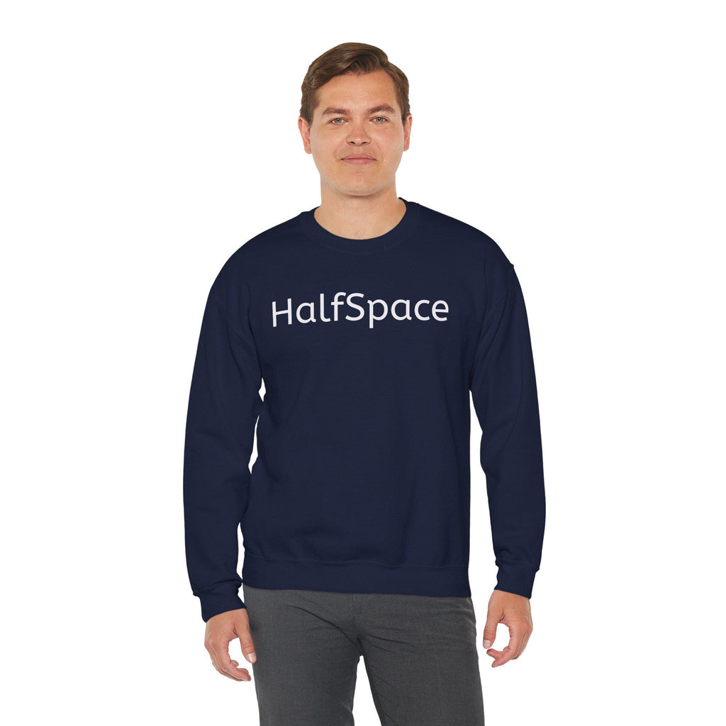 Minimal Streetwear Sweatshirt | HalfSpace Studio Logo | Unisex Football Style | Clean Urban Sweatshirt