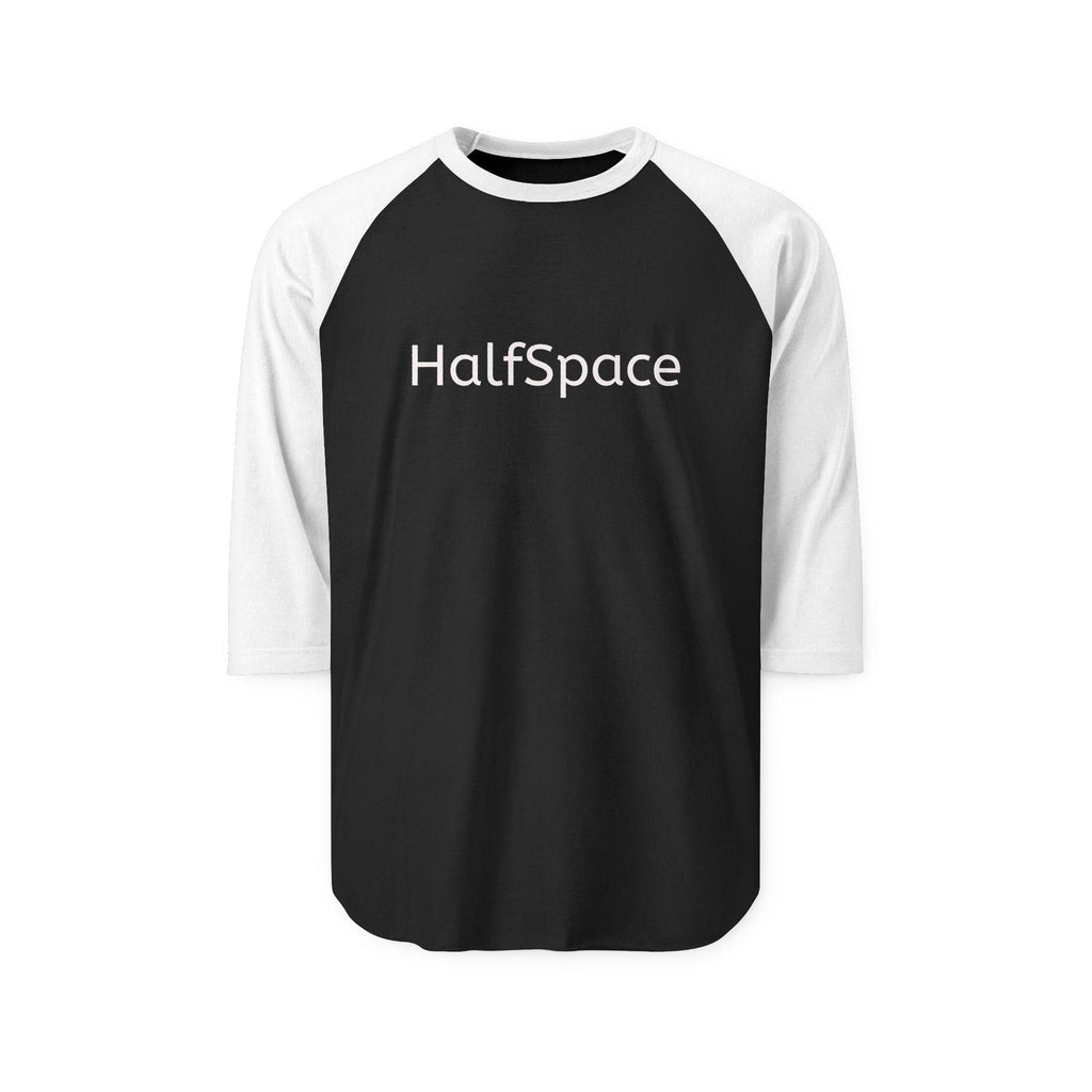 Raglan Shirt | Black Body White Contrast Sleeves, 3/4 Length Unisex Tee