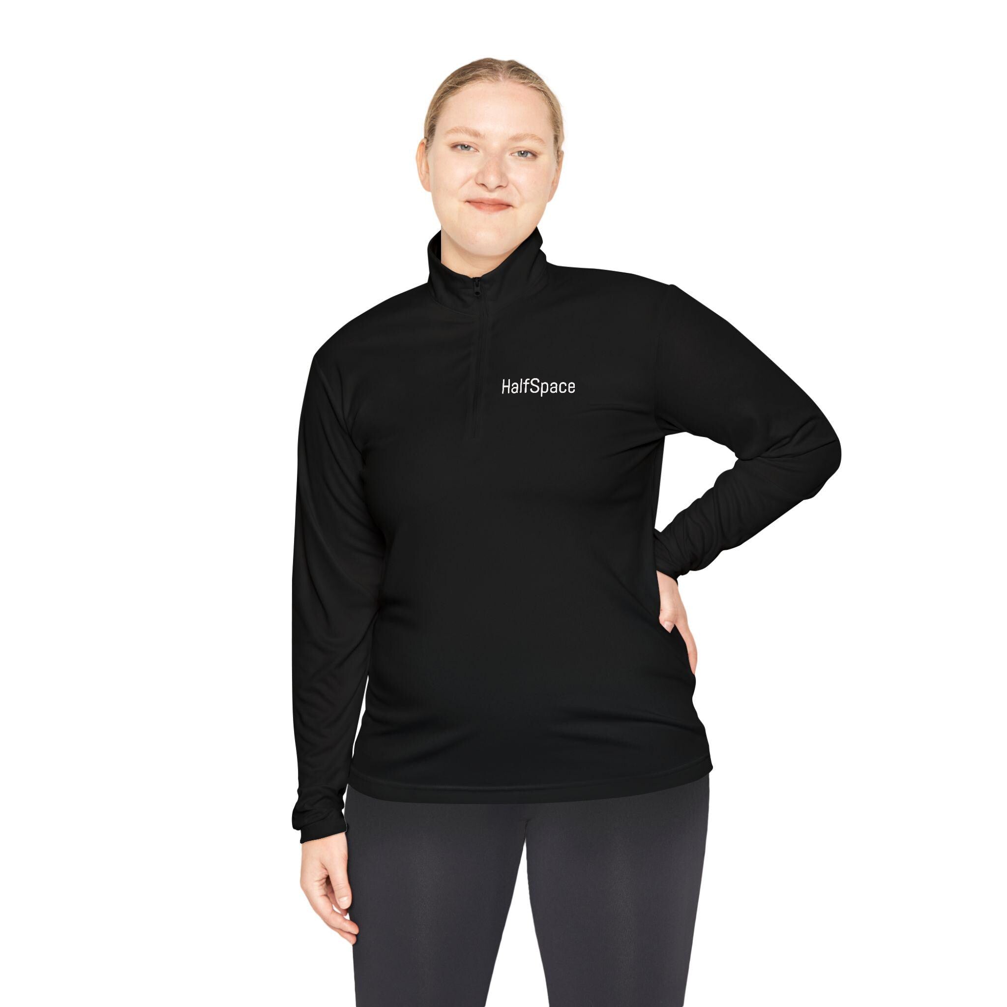 HalfSpace logo Quarter-Zip Pullover | Minimalist embroidered chest | Zip Jacket | Streetwear | Minimal Streewear Pullover