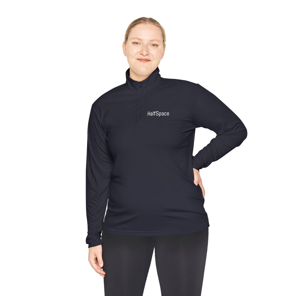 HalfSpace logo Quarter-Zip Pullover | Minimalist embroidered chest | Zip Jacket | Streetwear | Minimal Streewear Pullover