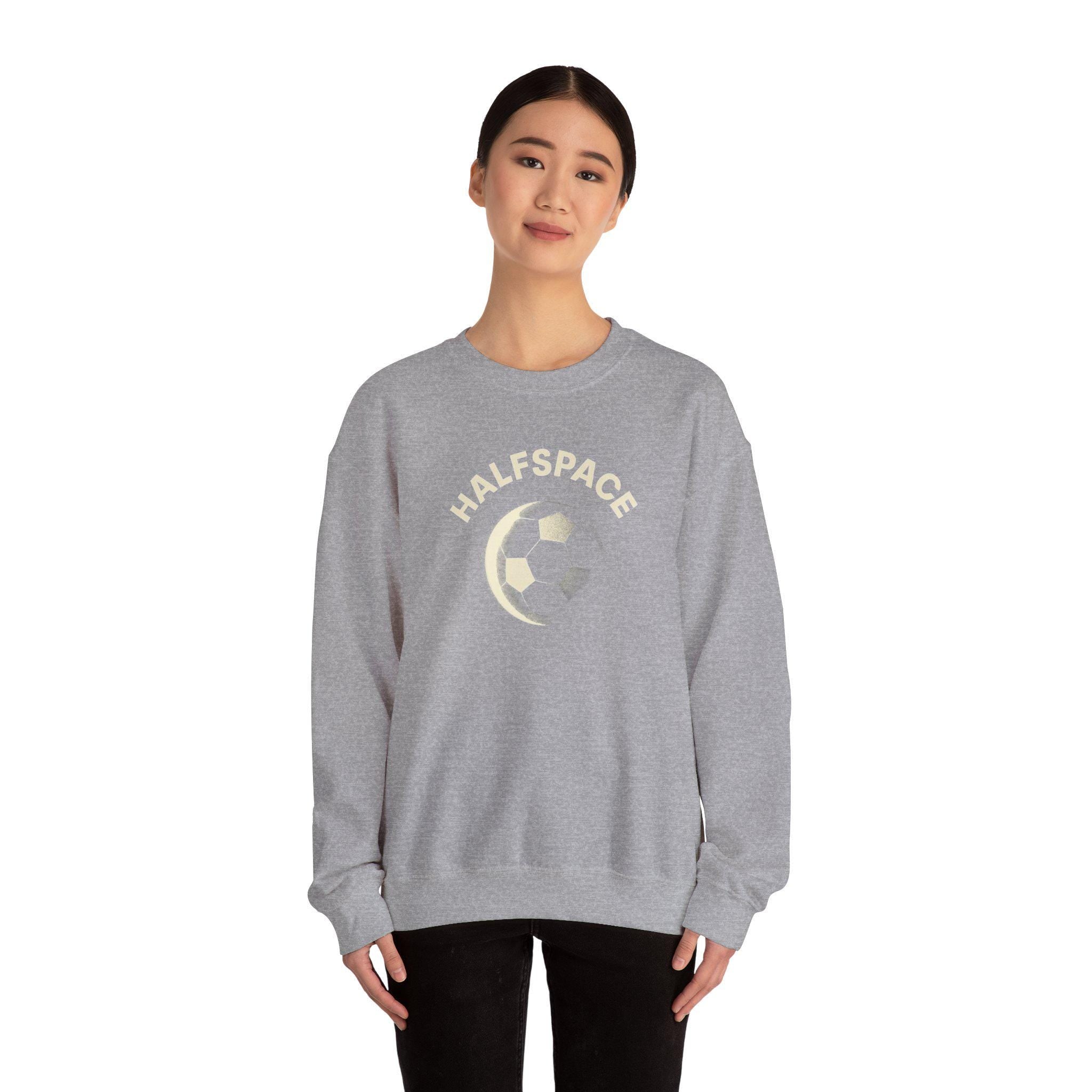 Soccer Moon Embroidered Crewneck Sweatshirt | Vintage Athletic Style