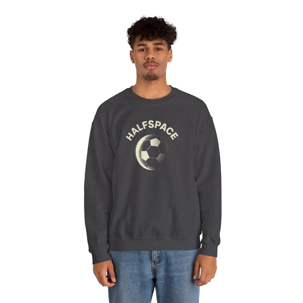 Soccer Moon Embroidered Crewneck Sweatshirt | Vintage Athletic Style