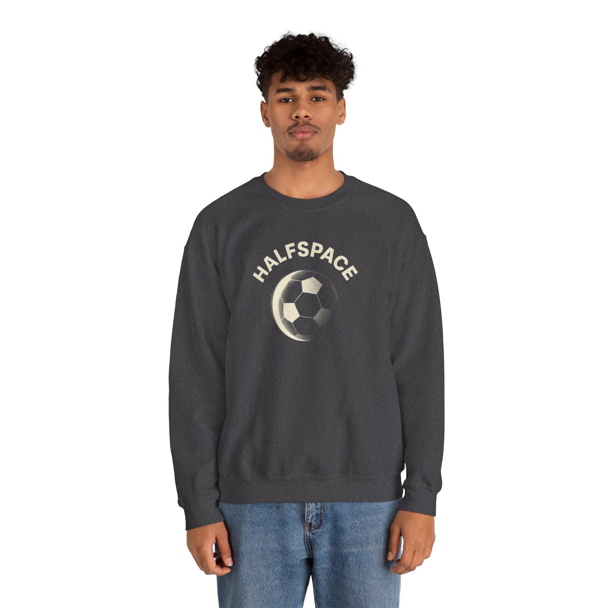 Soccer Moon Embroidered Crewneck Sweatshirt | Vintage Athletic Style