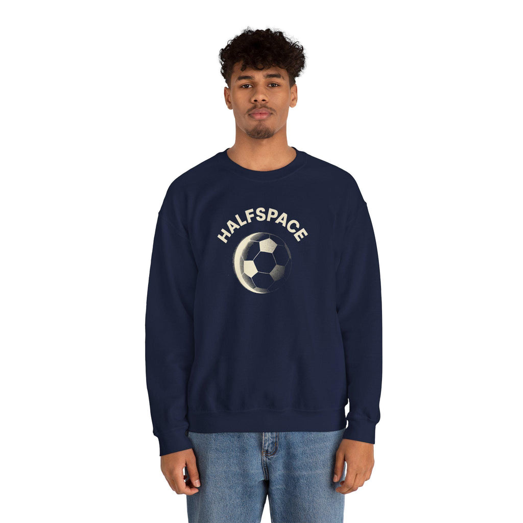Soccer Moon Embroidered Crewneck Sweatshirt | Vintage Athletic Style