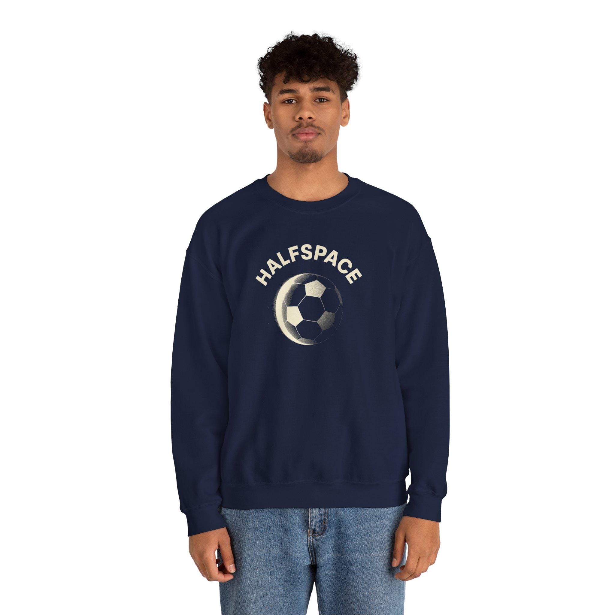 Soccer Moon Embroidered Crewneck Sweatshirt | Vintage Athletic Style