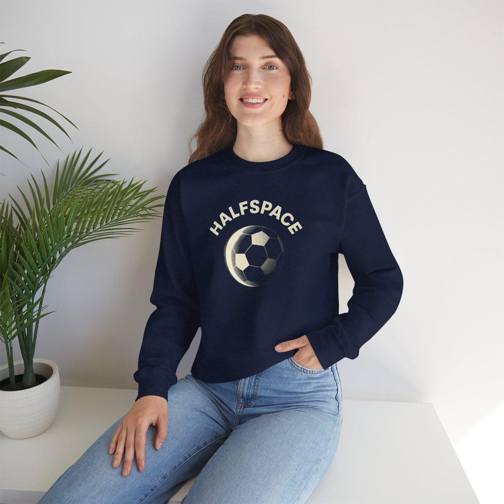 Soccer Moon Embroidered Crewneck Sweatshirt | Vintage Athletic Style