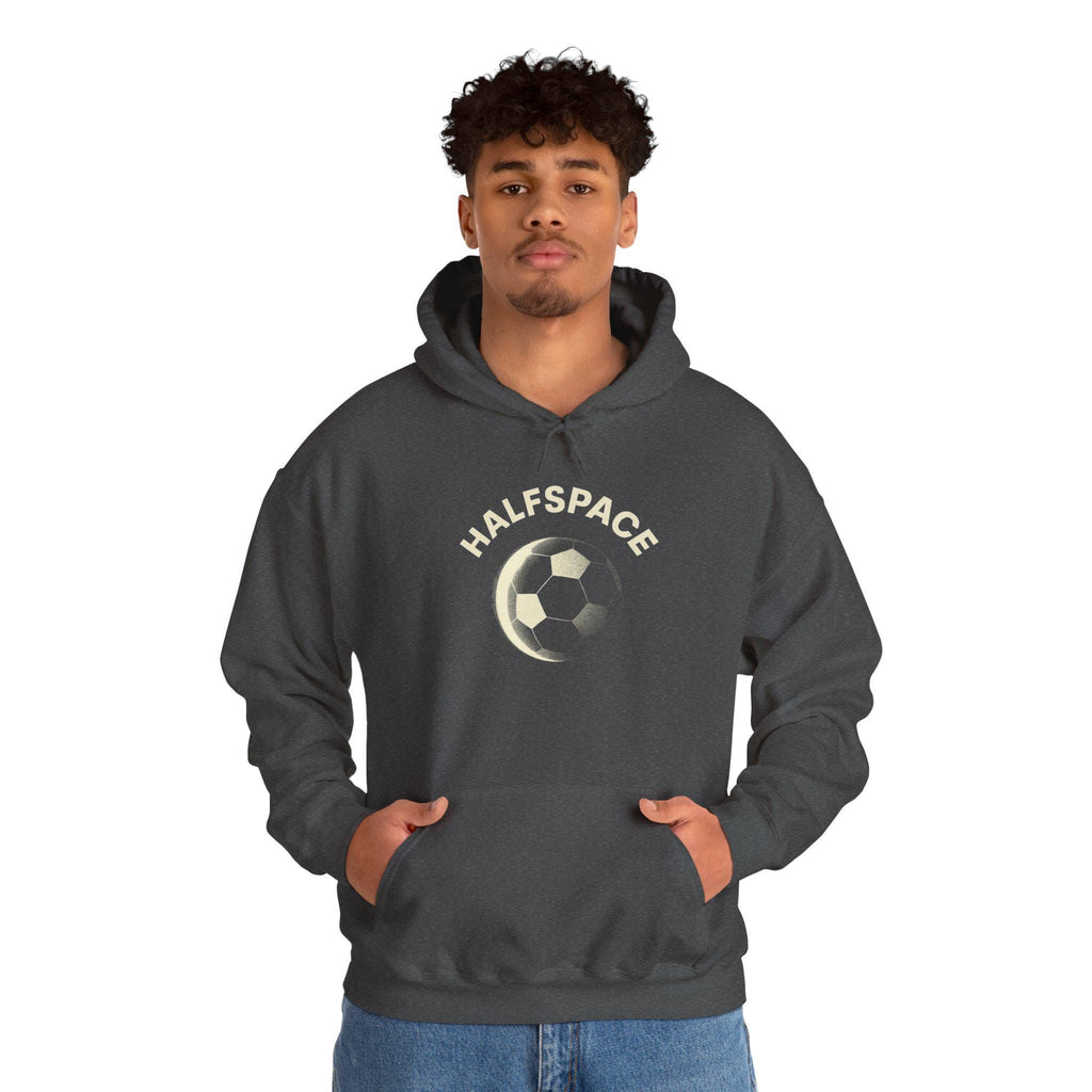 Soccer Moon Graphic Hoodie | Soccer Ball Crescent Design