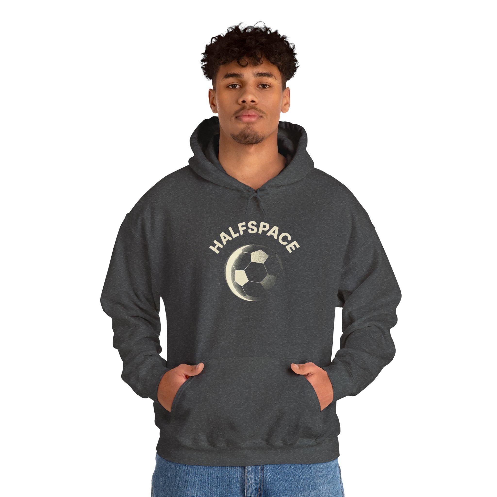 Soccer Moon Graphic Hoodie | Soccer Ball Crescent Design