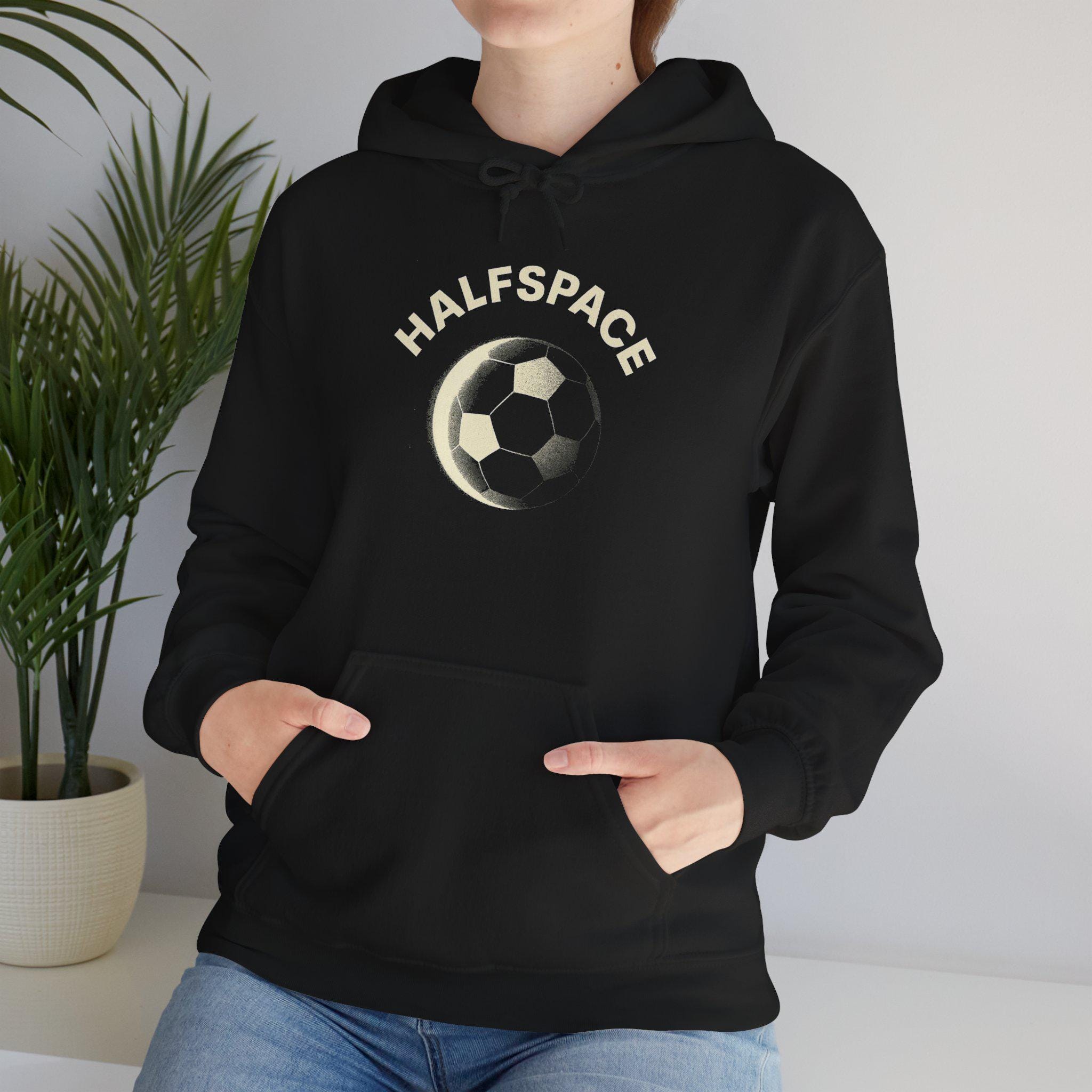 Soccer Moon Graphic Hoodie | Soccer Ball Crescent Design