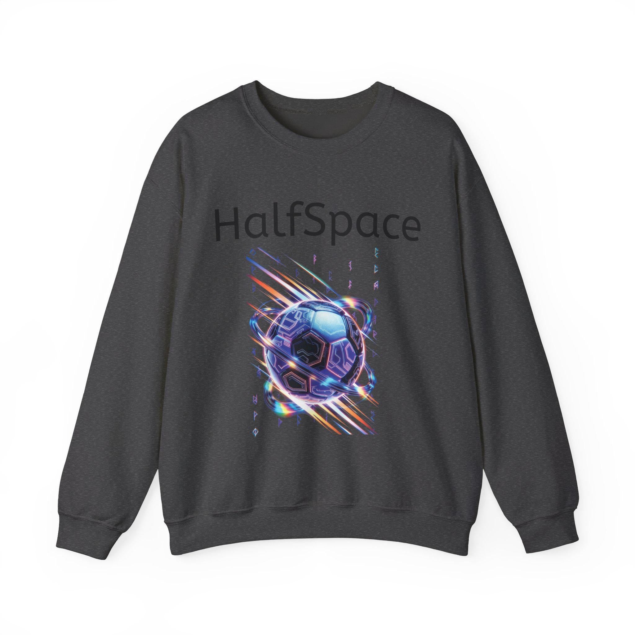 HalfSpace Futuristic Soccer Ball Sweatshirt | Cyber Space Sports Crewneck