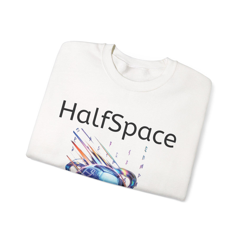 HalfSpace Futuristic Soccer Ball Sweatshirt | Cyber Space Sports Crewneck
