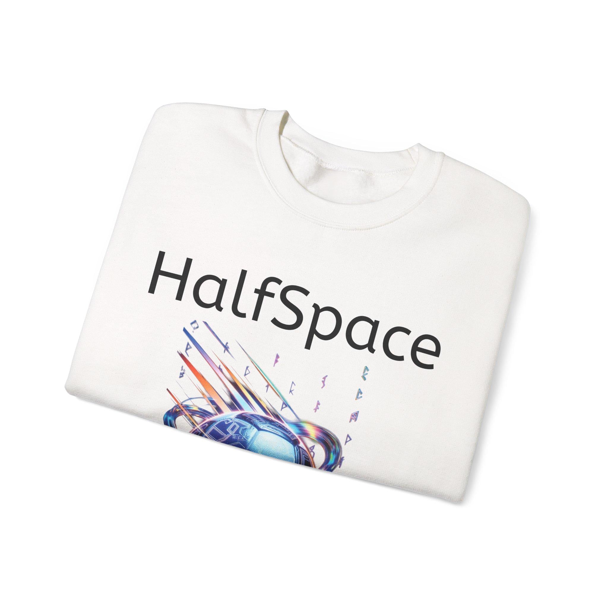 HalfSpace Futuristic Soccer Ball Sweatshirt | Cyber Space Sports Crewneck