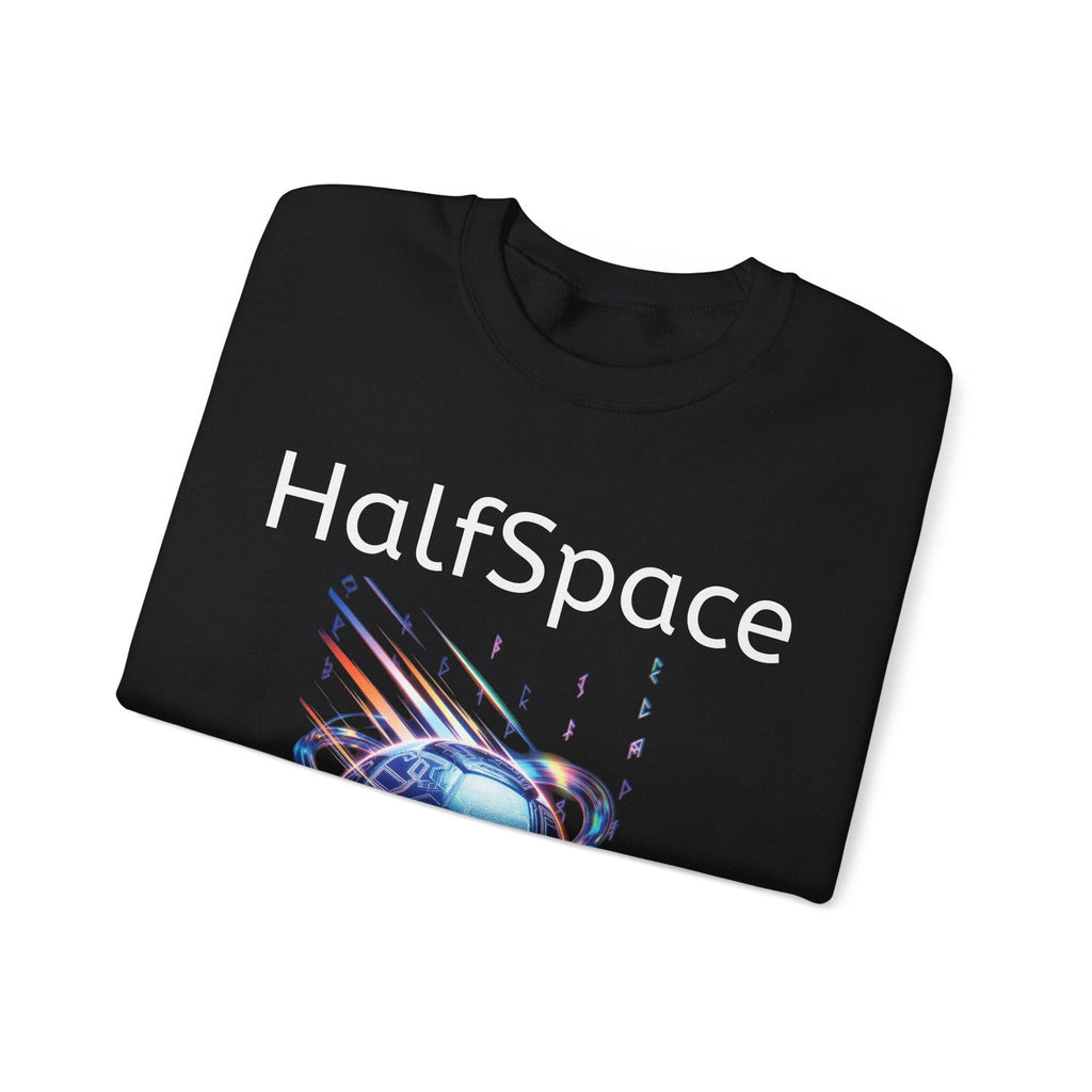 HalfSpace Futuristic Soccer Ball Sweatshirt | Cyber Space Sports Crewneck