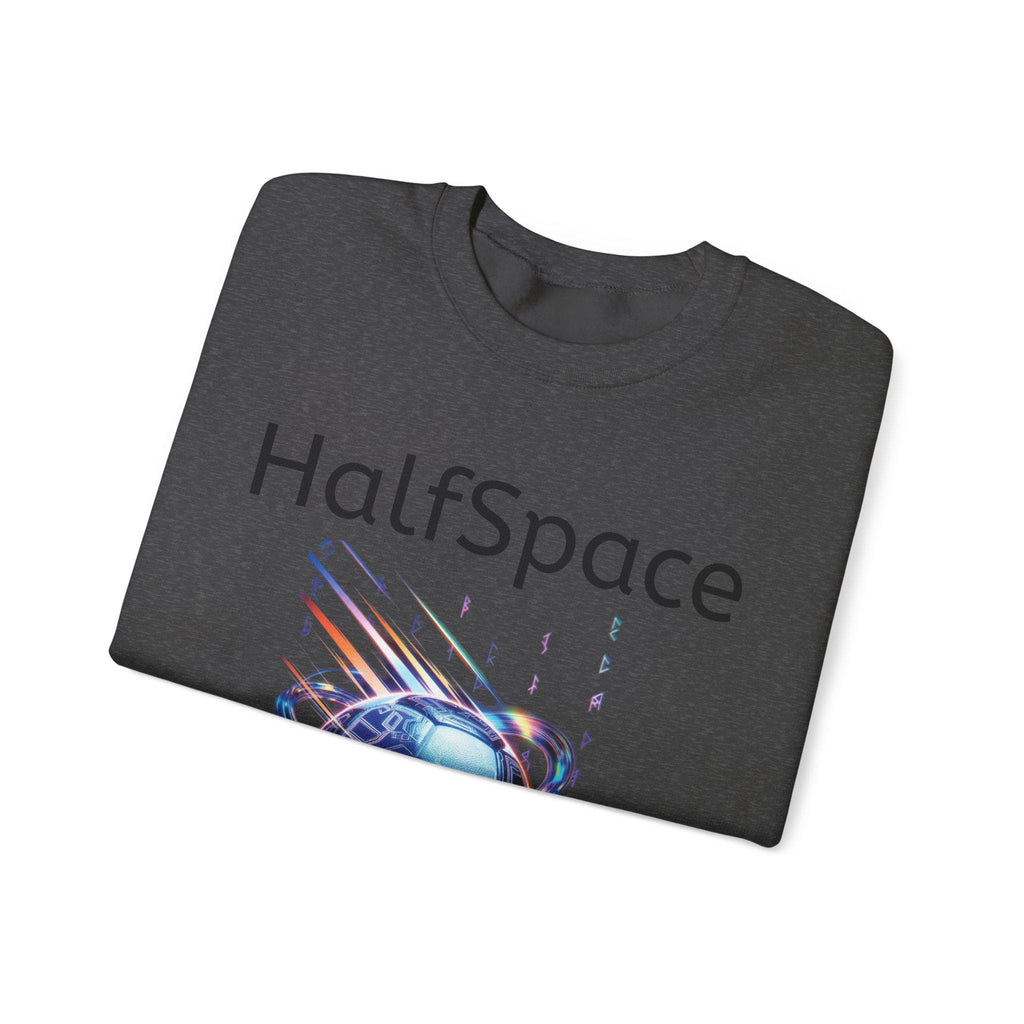 HalfSpace Futuristic Soccer Ball Sweatshirt | Cyber Space Sports Crewneck