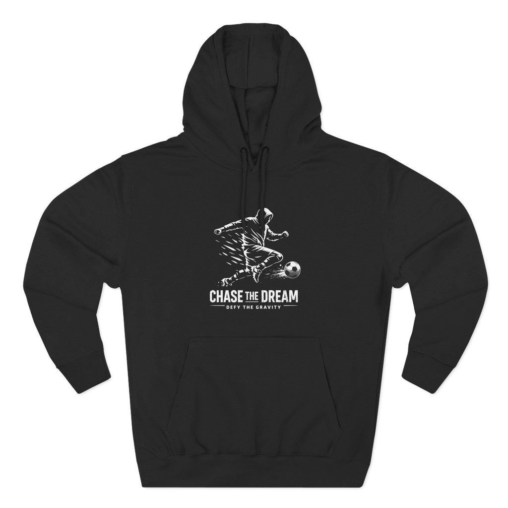 Chase The Dream Soccer Player hoodie | Three-Panel Fleece Hoodie | HalfSpace Studio branding | Streetwear Minimal