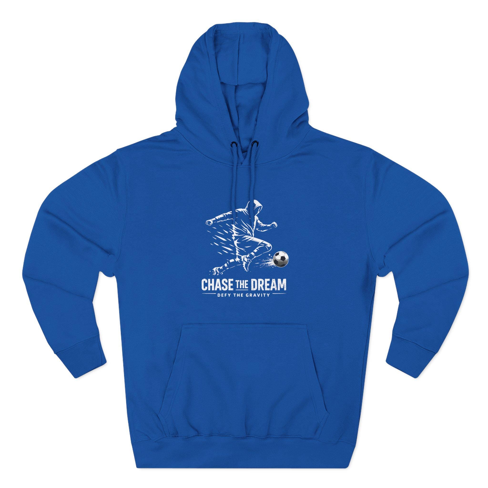 Chase The Dream Soccer Player hoodie | Three-Panel Fleece Hoodie | HalfSpace Studio branding | Streetwear Minimal