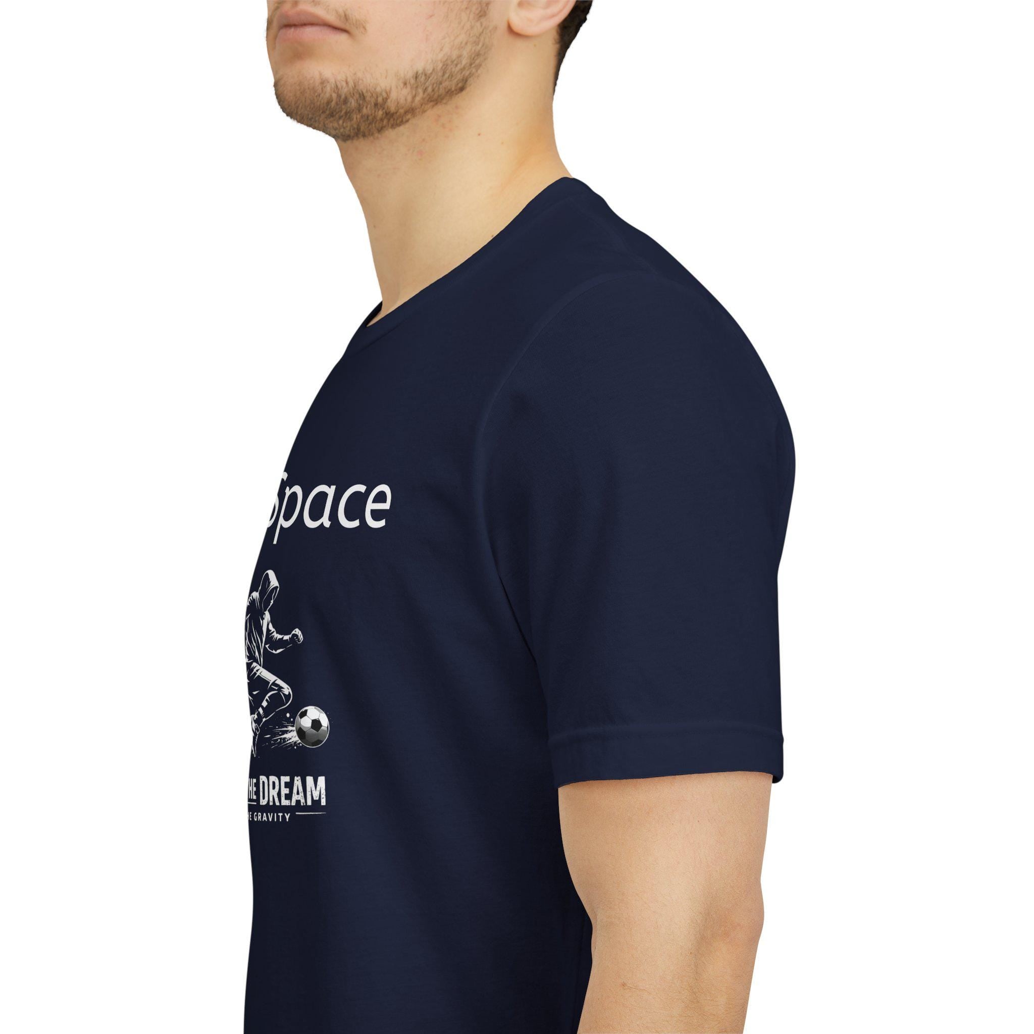 HalfSpace Soccer Player Tee | Minimal Streetwear, Chase the Dream Graphic