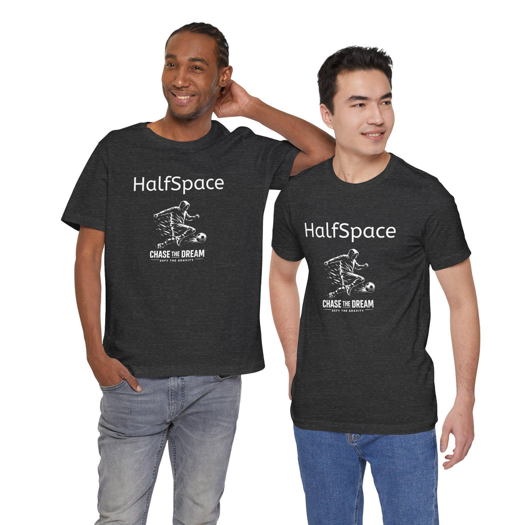 HalfSpace Soccer Player Tee | Minimal Streetwear, Chase the Dream Graphic