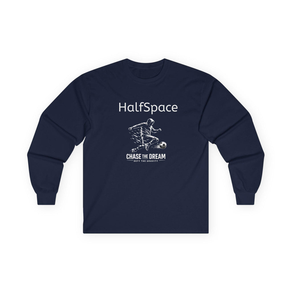 HalfSpace Soccer Long Sleeve Tee | Chase the Dream Graphic | Minimal Streetwear