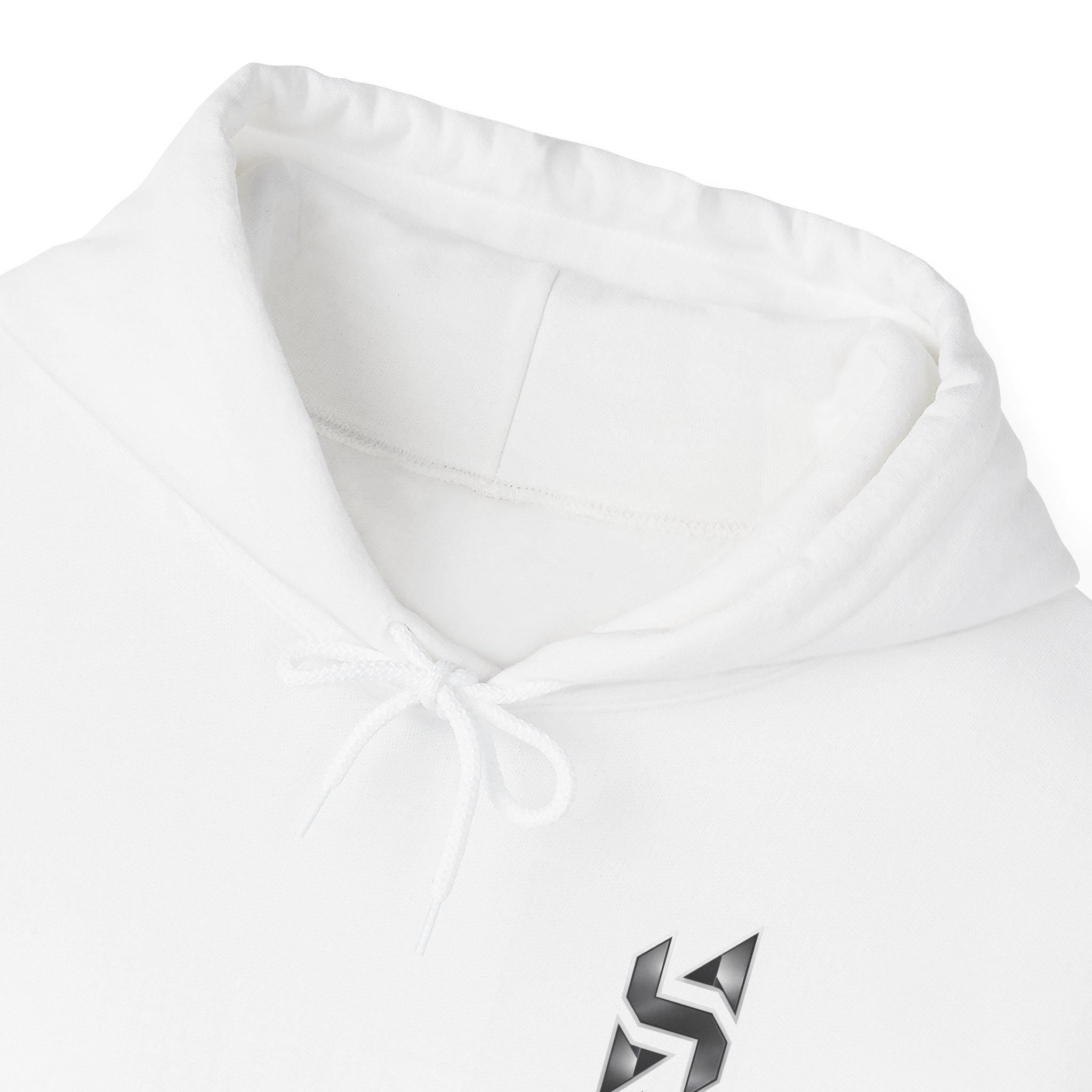 Abstract Geometric Logo Hoodie | Minimal Monochrome Chest Emblem | Streetwear | HalfSpace Studio Branding
