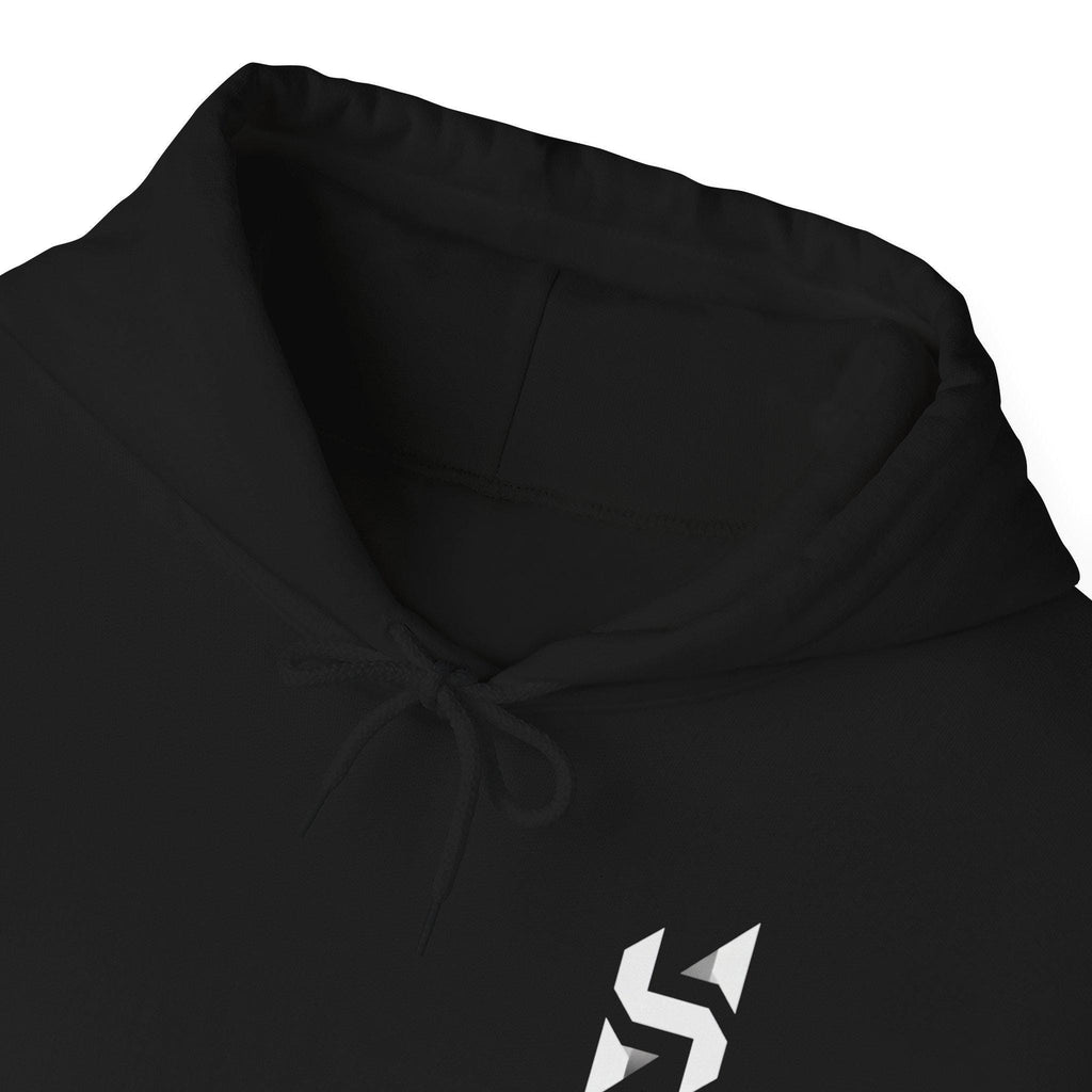 Abstract Geometric Logo Hoodie | Minimal Monochrome Chest Emblem | Streetwear | HalfSpace Studio Branding